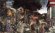 BOTTICELLI, Sandro Scenes from the Life of Moses Germany oil painting artist